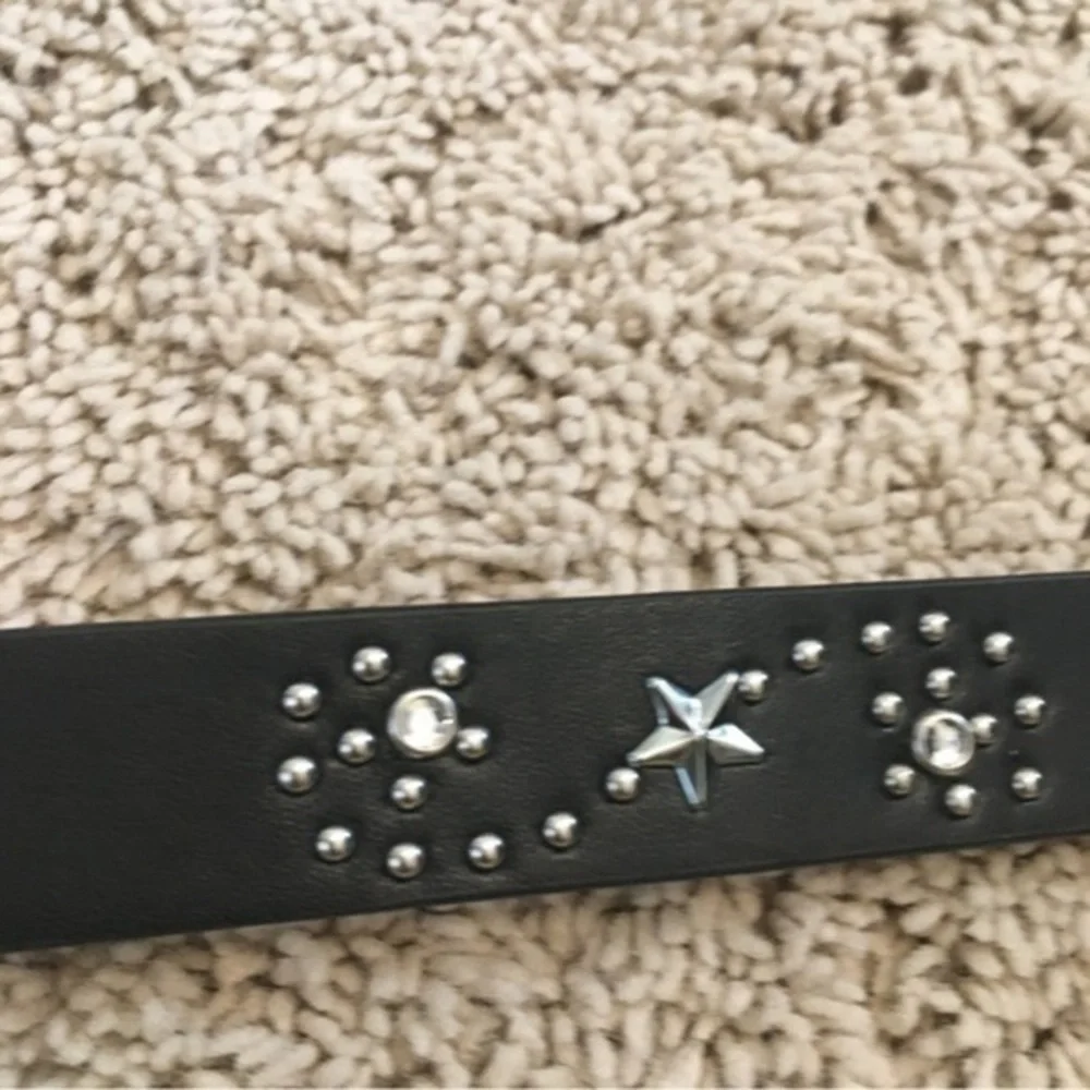 Girls size large black bling belt